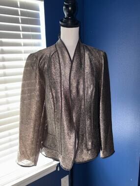 Chico's Metallic Jacket EUC Chico's Size 0